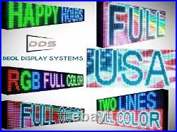 BRIGHT FULL COLOR 10MM HD PROGRAMMABLE 24 x 38 LED BUSINESS SHOP STORE SIGN