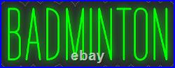 Badminton Green 24x10 inches Neon LED Sign Decor Wall Lights Brighten Up Store