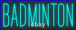 Badminton Sky Blue 24x10 inches Neon LED Sign Decor Wall Lights Brighten Store