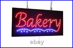 Bakery Sign, Signage, LED Neon Open, Store, Window, Shop, Business, Display