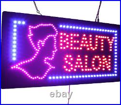 Beauty Salon Lady Sign, Signage, LED Neon Open, Store, Window, Shop, Business