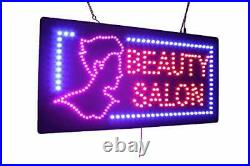 Beauty Salon Lady Sign TOPKING Signage LED Neon Open Store Window Shop Busine