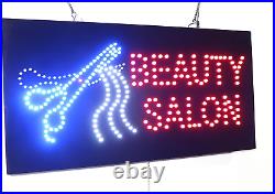 Beauty Salon Scissors Sign, TOPKING Signage, LED Neon Open, Store, Window, Shop
