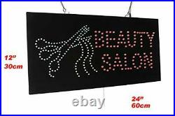 Beauty Salon Scissors Sign TOPKING Signage LED Neon Open Store Window Shop Bu