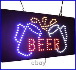 Beer Sign, Signage, LED Neon Open, Store, Window, Shop, Business, Display, Gran