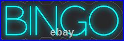 Bingo Sky Blue 24x8 inches Neon LED Sign Decor Wall Lights Brighten Up Store