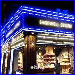 Blue 5054 SMD 6 LED Module Light For Store Front Window Sign Lamp+Remote+Power