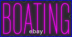 Boating Hot Pink 24x13 inches Neon LED Sign Decor Wall Lights Brighten Up Store