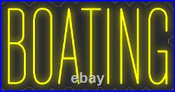 Boating Yellow 24x13 inches Neon LED Sign Decor Wall Lights Brighten Up Store