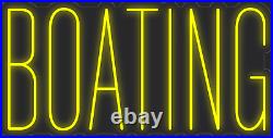 Boating Yellow 36x19 inches Neon LED Sign Decor Wall Lights Brighten Up Store