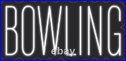 Bowling Cool White 24x11 inches Neon LED Sign Decor Wall Lights Brighten Store