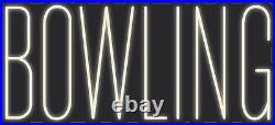 Bowling Warm White 36x17 inches Neon LED Sign Decor Wall Lights Brighten Store
