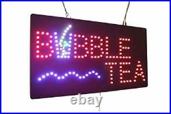 Bubble Tea Sign, Signage, LED Neon Open, Store, Window, Shop, Business