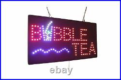 Bubble Tea Sign, TOPKING Signage, LED Neon Open, Store, Window, Shop, Busines