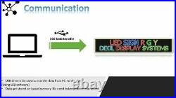 Business Text Board Programmable 12 X 88 Red Color Shop Store Led Signs