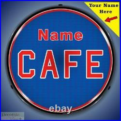 CAFE Sign 14 LED Light Custom Add Your Name Store Advertise USA Warranty New