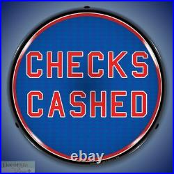 CHECKS CASHED Sign 14 LED Light Store Business Advertise Made USA Warranty New