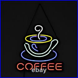 COFFEE LED Neon Sign Light Hanging Store Visual Artwork Lamp Wall Party U