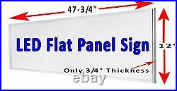 CONSIGNMENT STORE LED 48x12 illuminated Window Sign Flat Panel Design