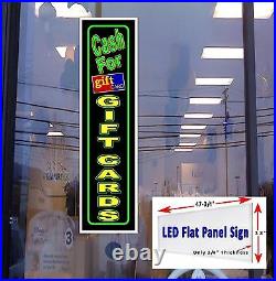 Cash For Gift Cards Led window sign 48x12 Led store window sign