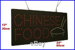 Chinese Food Neon Sign LED Open Sign Store Sign Business Sign Window Sign