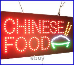 Chinese Food Sign, Signage, LED Neon Open, Store, Window, Shop, Business, Displ