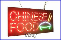 Chinese Food Sign TOPKING Signage LED Neon Open Store Window Shop Business Di