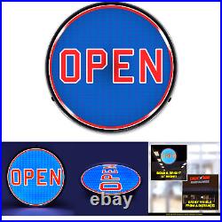 Collectable Sign and Clock LED Open Sign for Business, Store or Home, Ultra B