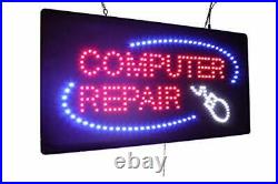 Computer Repair Sign, Signage, LED Neon Open, Store, Window, Shop, Business