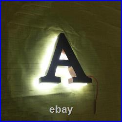 Custom 6'' gold store logotypes led lighting signs channel letters reverse logos