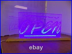 Custom Led with 24 function Controller operating Acrylic OPEN Sign, Multi Color