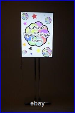 Custom sign luminosity led promotion shop mall stand up battery food (27x17 in)