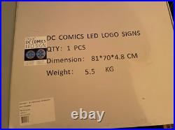 DC Comics Bullet Logo LED Light Retail Store Exclusive Sign BRAND NEW