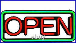 Deco Store Light 19 X 8 Inches LED Neon Open Sign Hollow Matte Backer with Ultra