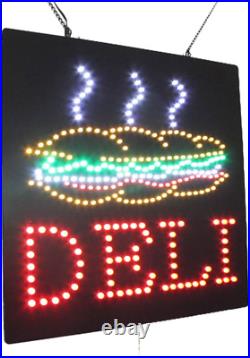 Deli Sign, Signage, LED Neon Open, Store, Window, Shop, Business, Display, Gran