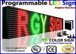Digital Led Signs Tri Color 6 X 25 Shop Store Scroll Text Display