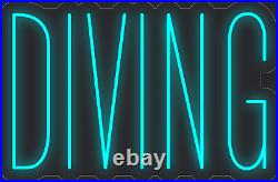 Diving Sky Blue 24x16 inches Neon LED Sign Decor Wall Lights Brighten Up Store