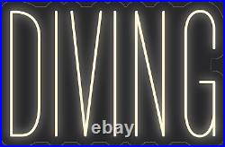 Diving Warm White 24x16 inches Neon LED Sign Decor Wall Lights Brighten Up Store