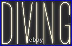 Diving Warm White 36x23 inches Neon LED Sign Decor Wall Lights Brighten Up Store