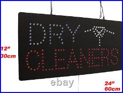 Dry Cleaners Sign, TOPKING Signage, LED Neon Open, Store, Window, Shop, Business