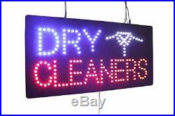 Dry Cleaners Sign TOPKING Signage LED Neon Open Store Window Shop Business Di