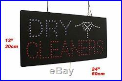 Dry Cleaners Sign TOPKING Signage LED Neon Open Store Window Shop Business Di