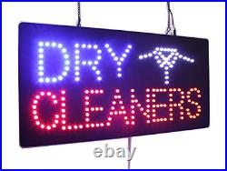 Dry Cleaners Sign, TOPKING Signage, LED Neon Open, Store, Window, Shop, Display