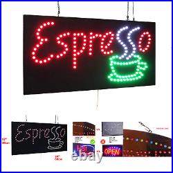 Espresso Sign, TOPKING Signage, LED Neon Open, Store, Window, Shop, Business