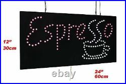 Espresso Sign, TOPKING Signage, LED Neon Open, Store, Window, Shop, Business