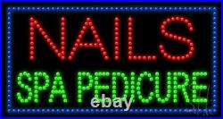 Everything Neon Nails Spa Pedicure Animated LED Sign 17 in H x 32 in W x 1 in D