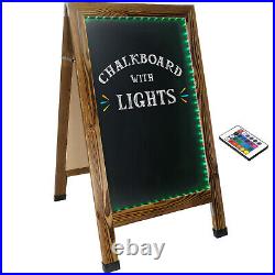 Excello Global Indestructible LED Chalkboard Torched/Rustic