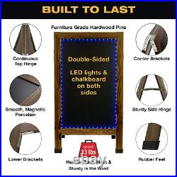 Excello Global Indestructible LED Chalkboard Torched/Rustic