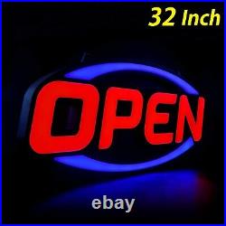 Extra Large LED Business Open Sign Ultra Bright 32 Remote Restaurant Store Bar