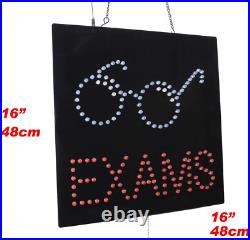 Eye Exams Sign, Signage, LED Neon Open, Store, Window, Shop, Business, Display